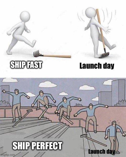 А. Launch day а SHIP. PERFECT