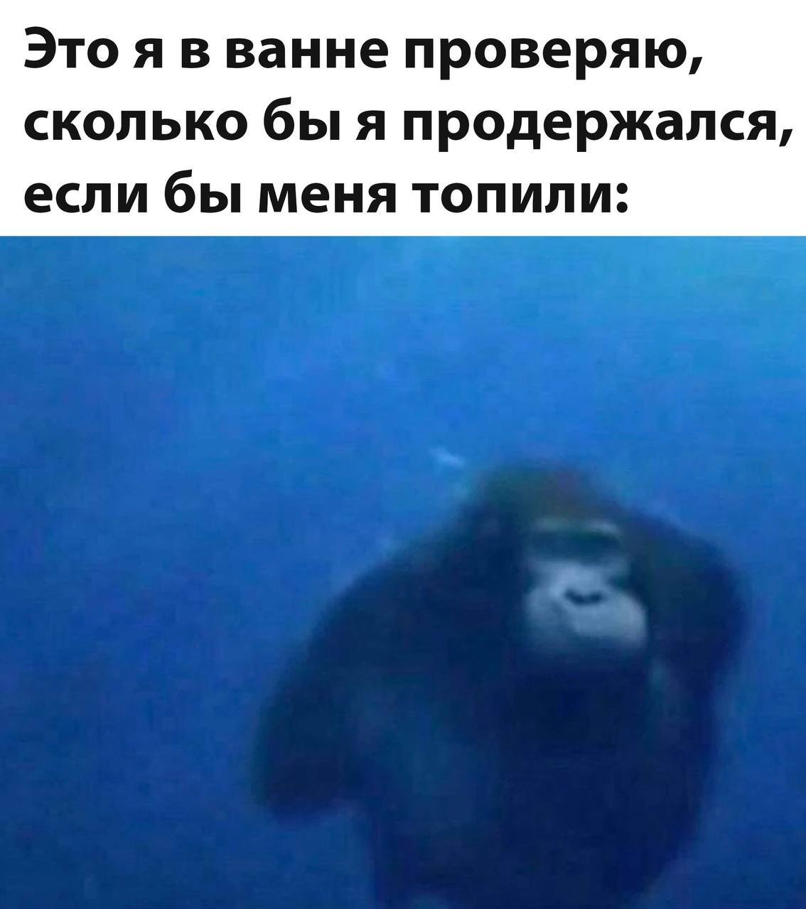 Это я в ванне проверяю, сколько бы я продержался, если бы меня топили: