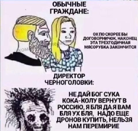 ОБЫЧНЫЕ ГРАЖДАНЕ: 722222 CKOPEE Bbi МЯСОРУБКА ЗАКОНЧИТСЯ ДИРЕКТОР ЧЕРНОГОЛОВКИ: СУКА КОКА-КОЛУВЕРНУТВ РОССИЮ, ЯБЛЯ ДАЯВАМ БЛЯУХБЛЯ, НАДОЕЩЕ ДРОНОВ КУПИТЬ, НЕЛЬЗЯ ПЕРЕМИРИЕ