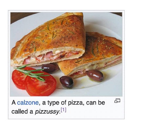 A calzone, a type of pizza, can be called a