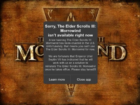 Sorry, The Elder Scrolls Morrowind isn't available right now Alaw пап! Гле E-der been eras that mie CONE The for 4 у that Emperor bas that he will work with опа 10 The once takes Please Learn more Clo