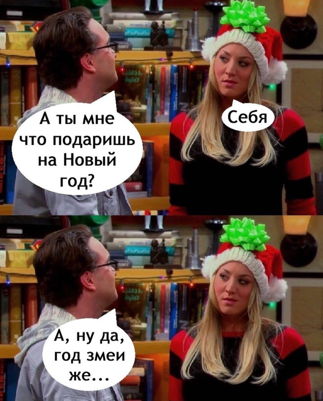 А ты мне что подаришь на Новый год? A, ну да, год змеи же...