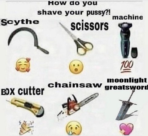 shave your pussy?! machine scissors cutter