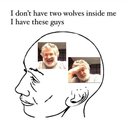 I don’t have two wolves inside me I have these guys