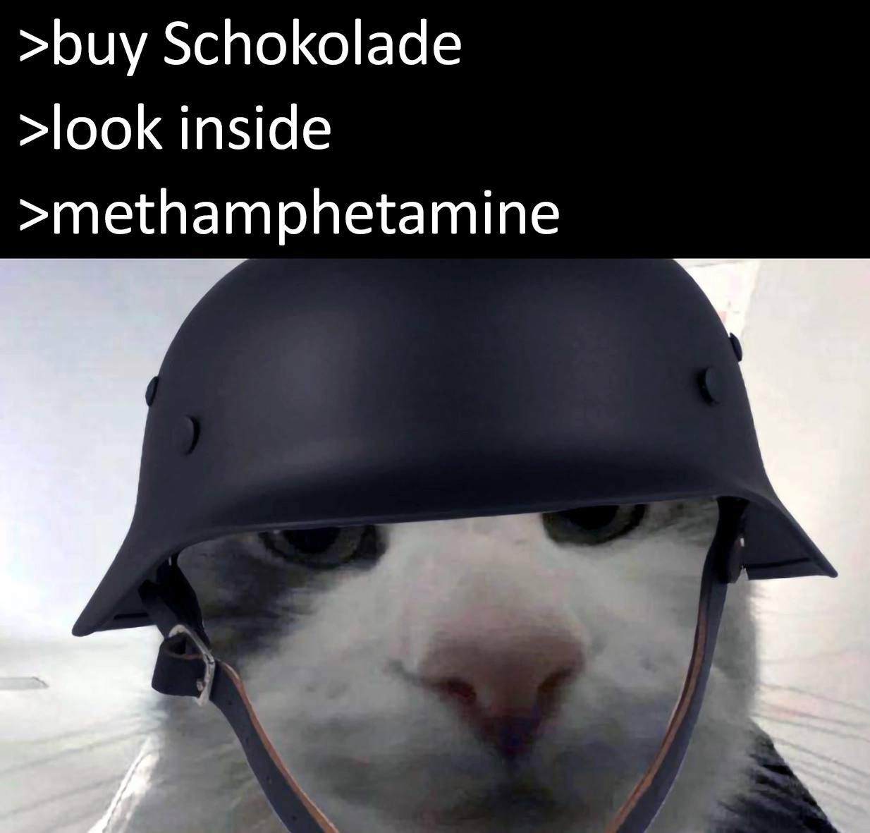 >buy Schokolade >look inside >methamphetamine