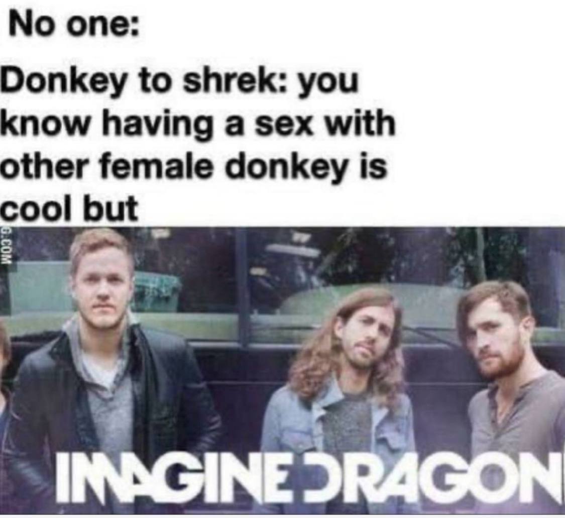 опе: Donkey to shrek: you having a sex with other female donkey is ool but