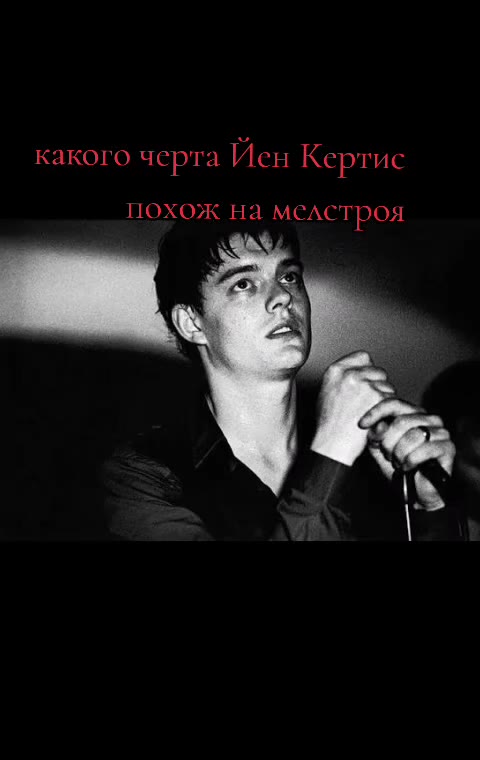 какого черта Иен Кертис похож на мслстроя нехож на мере | = = SUOXOK Ha MCACTPOSE зака похож на медезроя