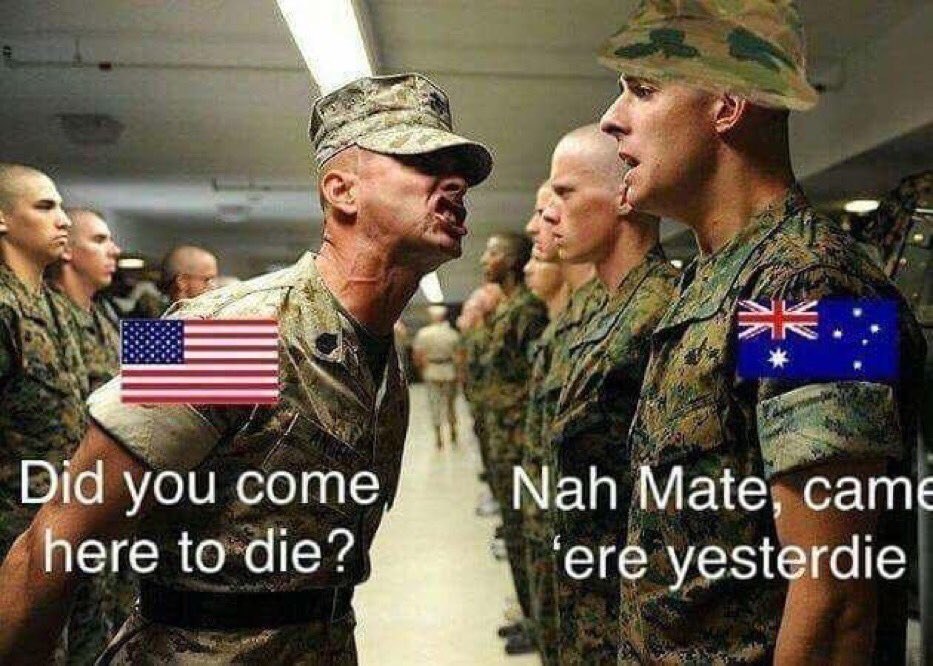 Did you come Nah Mate, came here to die? ‘ere yesterdie