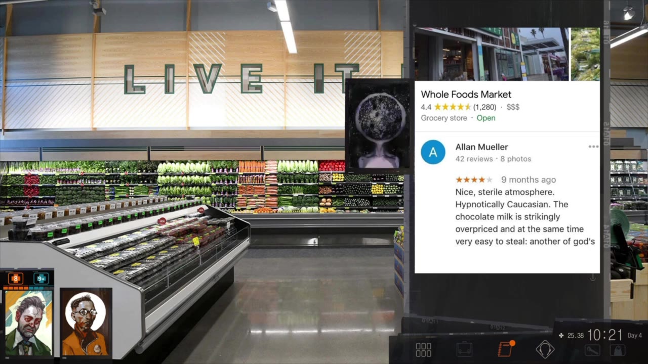 | - i Whole Foods Market Г 2 "ое - = я \Q Allan Mueller г ее Е ЕВ chocolate milk is strikingly = eS АЕ: ЗВ es: Nice, sterile atmosphere ire. — i ] Г. very easy to steal: another of god's © р”. — 4 lit