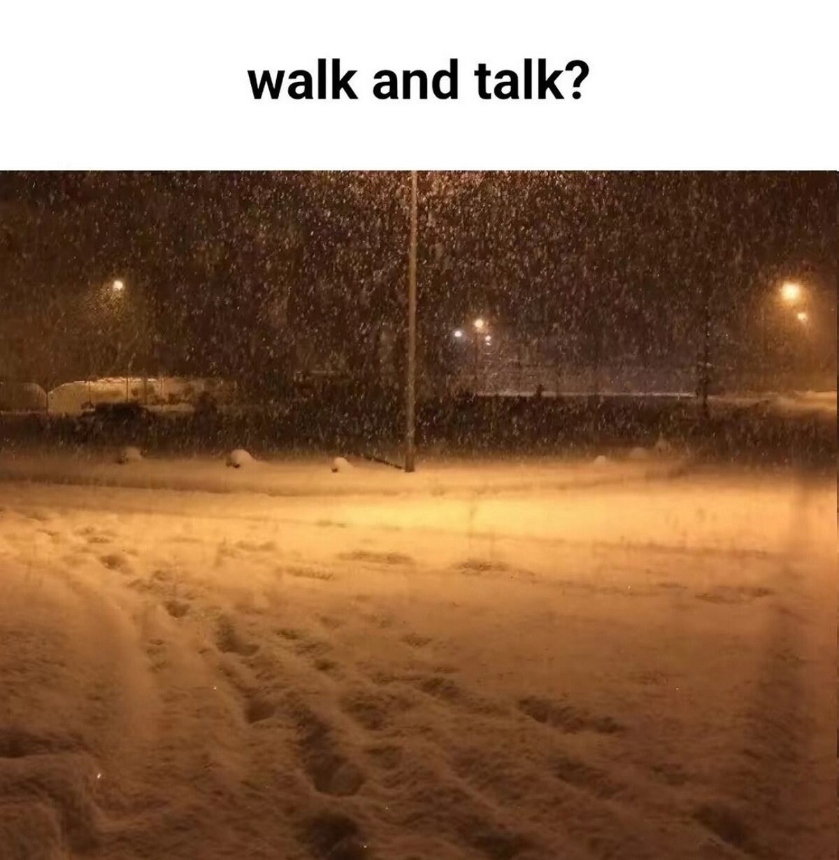 walk and talk?