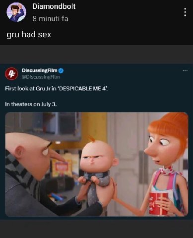 Diamondbolt 8 minuti gru had sex DiscussingFilm 4+ @DiscussingFilm First look at Gru in ‘DESPICABLE ME 4”. In theaters on July 3.