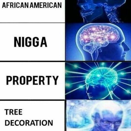 AFRICANAMERICAN 4 NIGGA PROPERTY TREE DECORATION