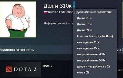Долги Russian Federation Другие имена пользователя: Долги 310к Информация отсутсте Долги 370к Долги 390к Кристал Кейт (Crystal Kate) сын и долги 415к активность сын и долги 450к микрозаймов на 450к ми