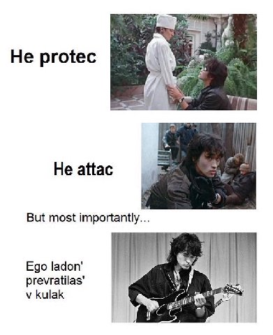 He protec But most importantly... prevratilas' у kulak