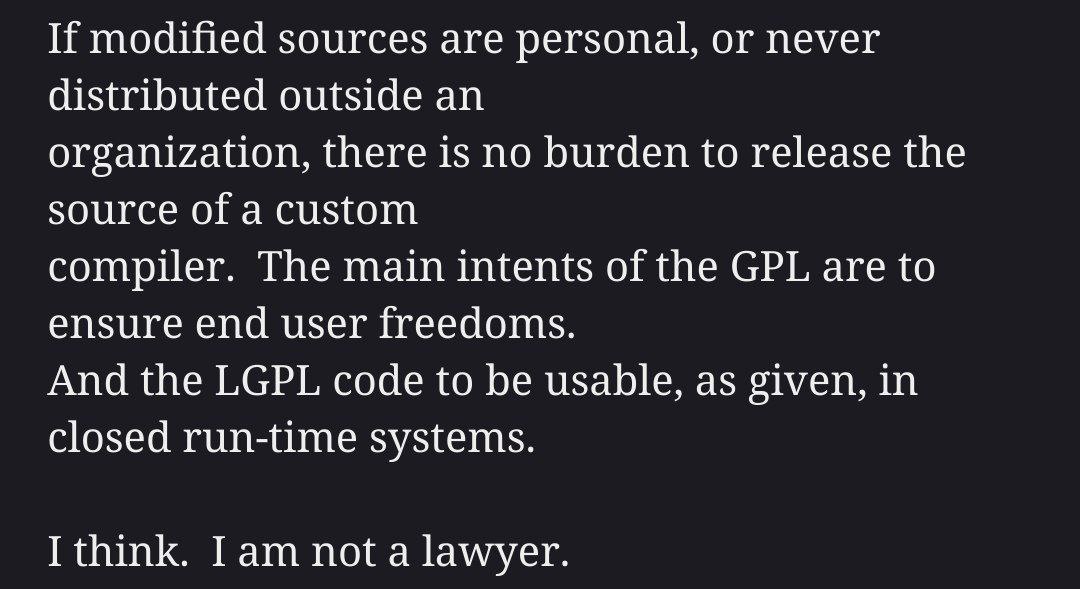 If modified sources are personal, or never distributed outside an organization, there is no burden to release the source of a custom compiler. The main intents of the GPL are to ensure end user freedo