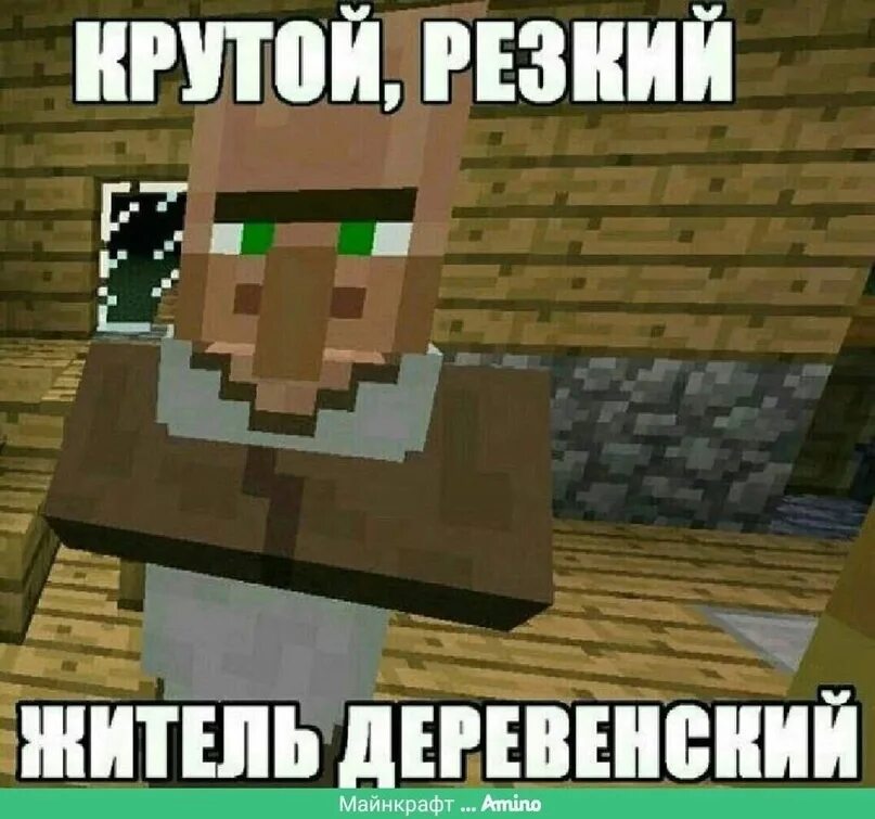 КРУТОЙ, РЕЗКИЙ ЖИТЕЛЬ ДЕРЕВЕНСКИЙ Майнкрафт Amino
