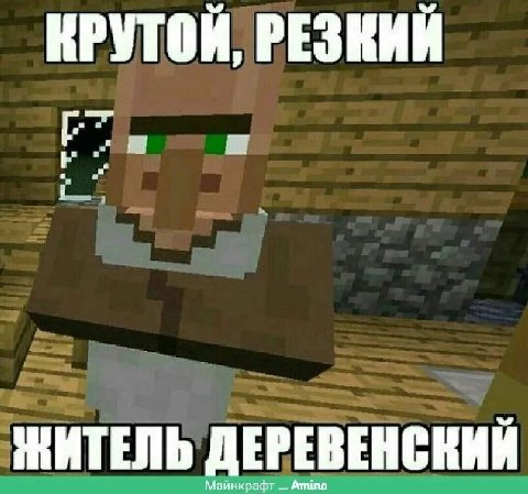 КРУТОЙ, РЕЗКИЙ ЖИТЕЛЬ ДЕРЕВЕНСКИЙ Майнкрафт Amino