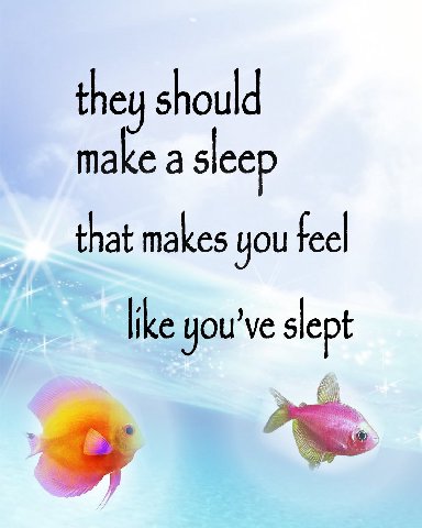 they should make а sleep that makes you feel like slept