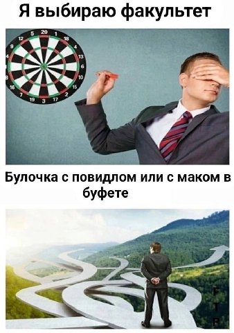 Я выбираю факультет 12 13 16 3 Булочка с повидлом или с маком в буфете
