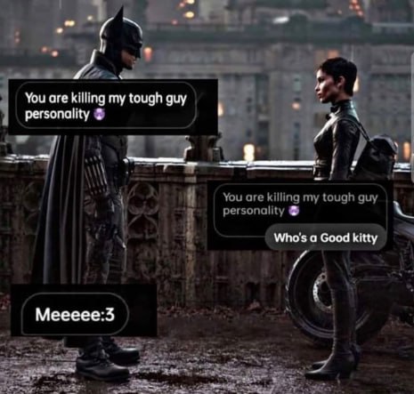 You are killing my tough guy personality 2 2 9 Who's а Good kitty 7 Меееее:5