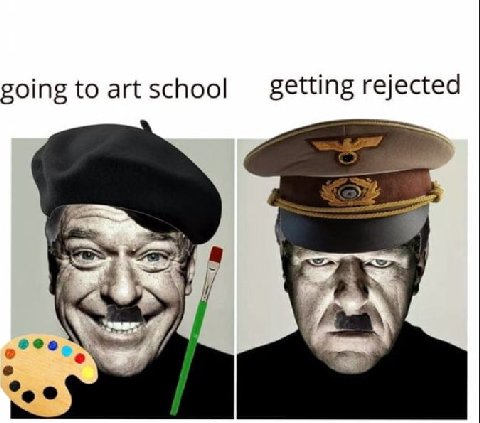 going to art school getting rejected о