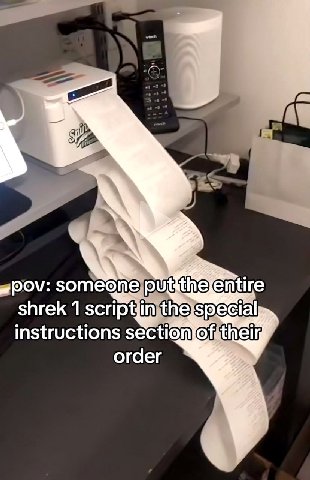 entire „ром: someone put shrek 1 scriptjin the special instructions order