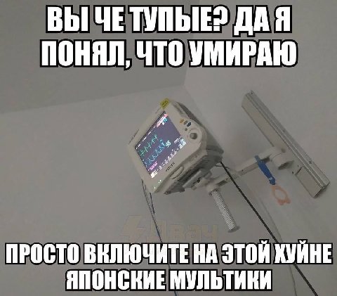 ВЫ ДАЯ ПОНЯЛ, ЧТО УМИРАЮ ПРОСТО ВКЛЮЧИТЕ НА ЭТОЙ ХУЙНЕ ЯПОНСКИЕ МУЛЬТИКИ