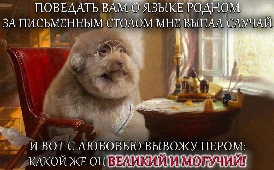 ПОВЕДАТЬ ВАМ О ЯЗЫКЕ РОДНОМ ЗА ПИСЬМЕННЫМ СТОЛОМ МНЕ ВЫПАЛ СЛУЧАЙ. И ВОТС ЛЮБОВЬЮ ВЫВОЖУ ПЕРОМ: КАКОЙ ЖЕ