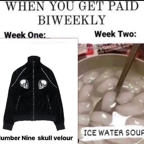 НЕМ YOU GET PAID BIWEEKLY Week One: umber Nine skull velour ICE WATER SOUF