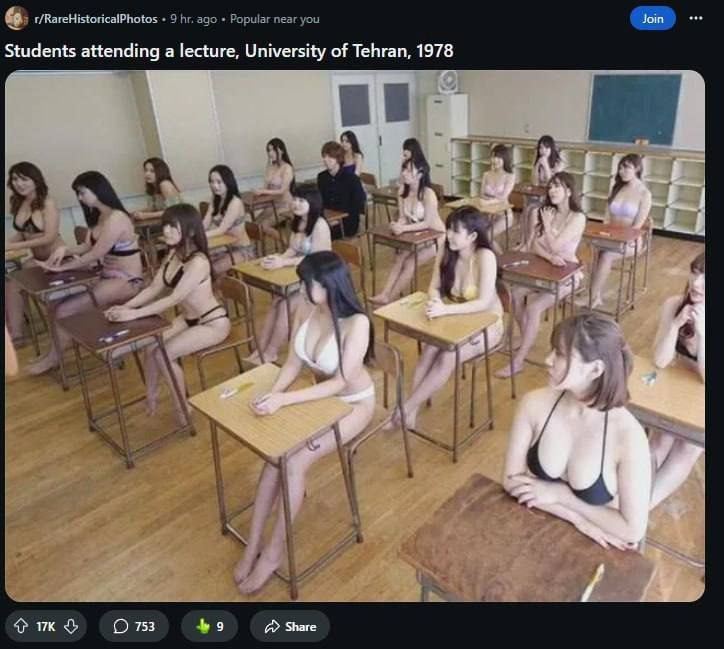 9 ago Popular near you Students attending a lecture, University of Tehran, 1978 i A 753 Share