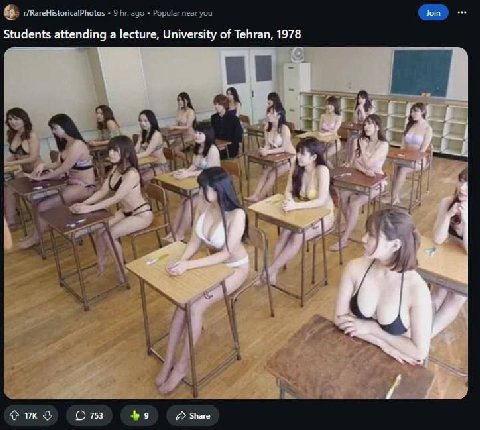9 ago Popular near you Students attending a lecture, University of Tehran, 1978 i A 753 Share