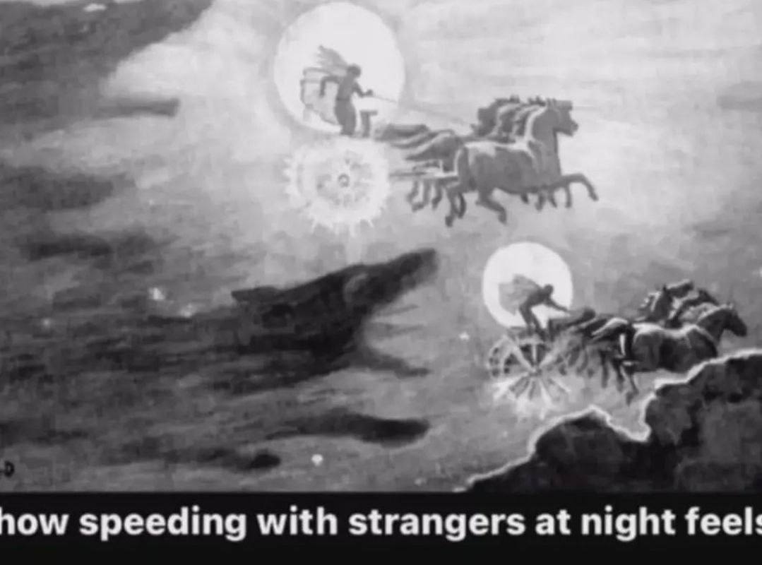 speeding with strangers at night feel: