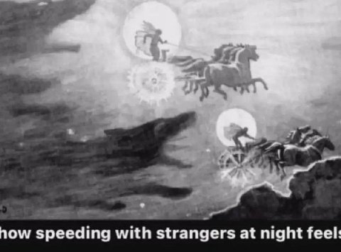 speeding with strangers at night feel: