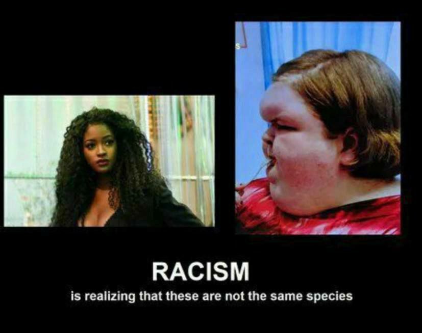 RACISM is realizing that these are not the same species