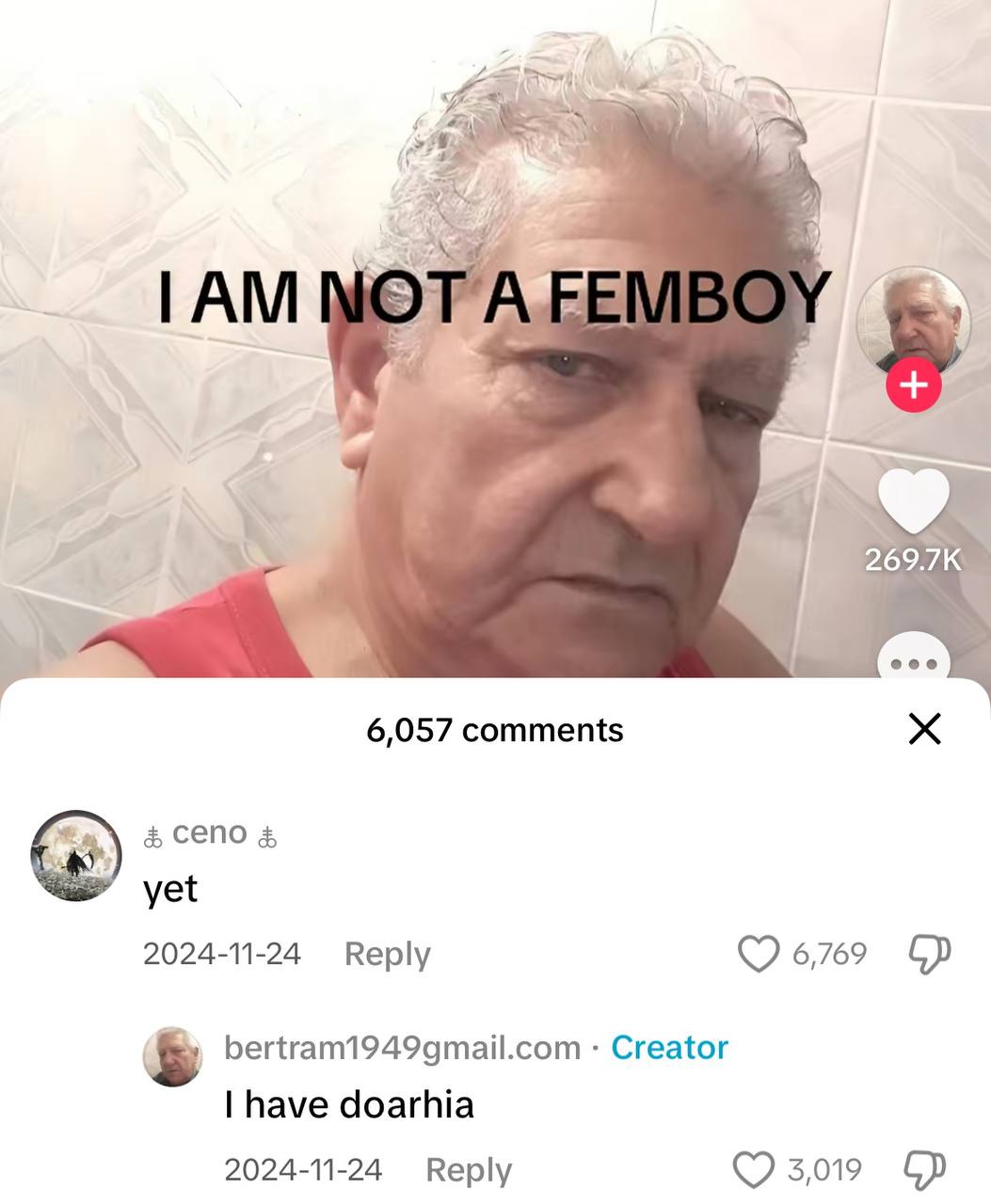 у 2) FEMBOY 2 AAG 6,057 comments сепо yet 2024-11-24 Reply bertram1949gmail.com Creator have doarhia 2024-11-24 Reply 3,019