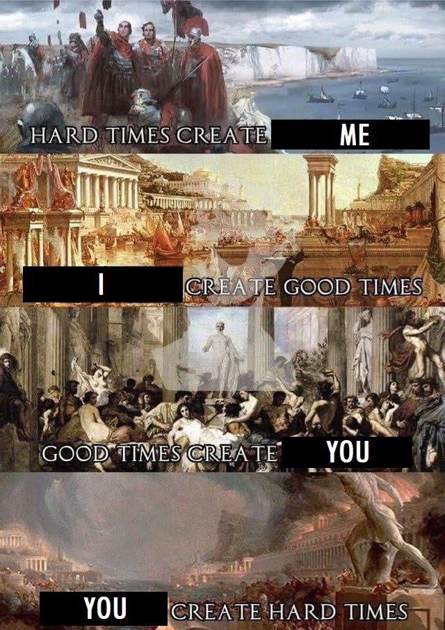 HARD TIMES CREA ME CREATE GOOD YOU ‘CREATE HARD TIMES