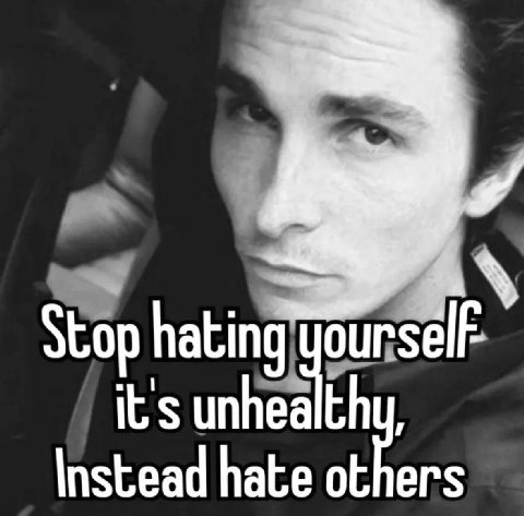 Stop hating it's unhealth Instead hate