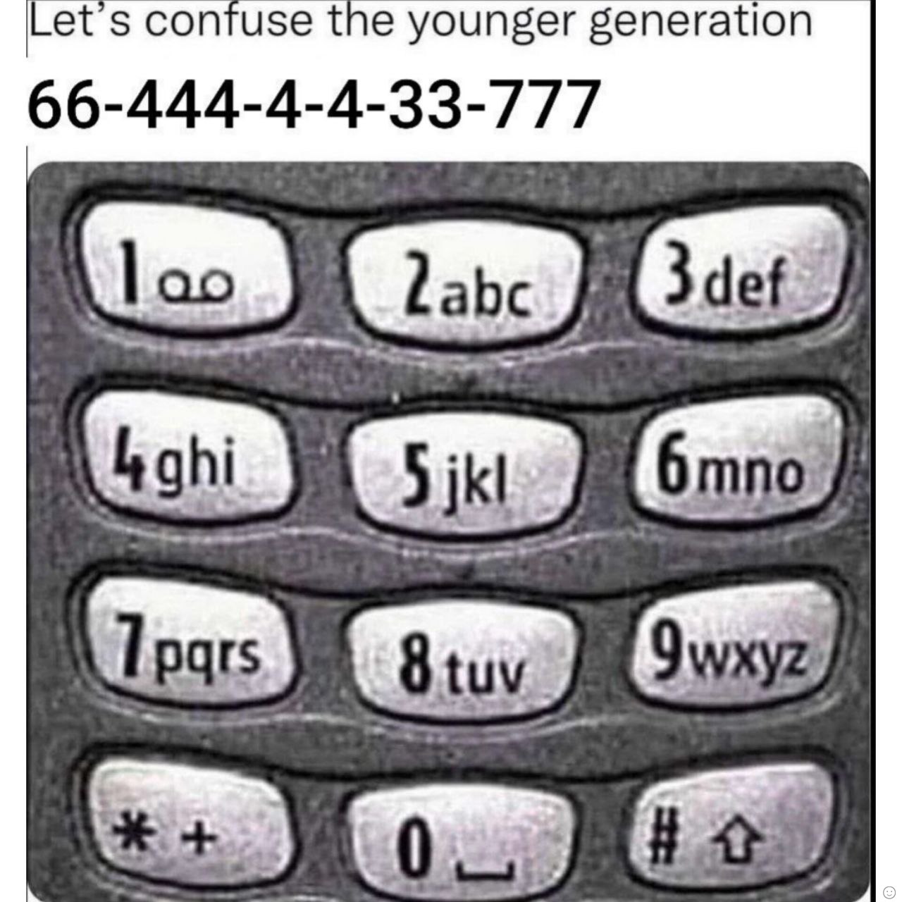 Let's соптизе the younger generation 66-444-4-4-33-777