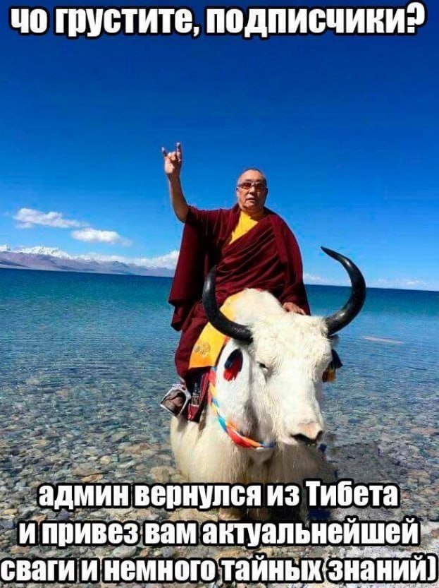 грустите, подписчики? админ вернулся из Тибета привез вам актуальнейшей-- сваги немного’