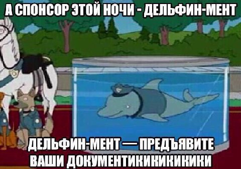 СПОНСОР ЭТОЙ НОЧИ ДЕЛЬФИН-МЕНТ Я ДЕЛЬФИН-МЕНТ ПРЕДЪЯВИТЕ ВАШИ ДОКУМЕНТИКИКИКИКИКИ