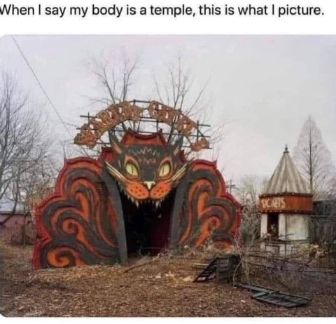 hen say my body is a temple, this is what picture.