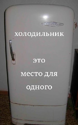 ХОЛОДИЛЬНИК ЭТО место для одного
