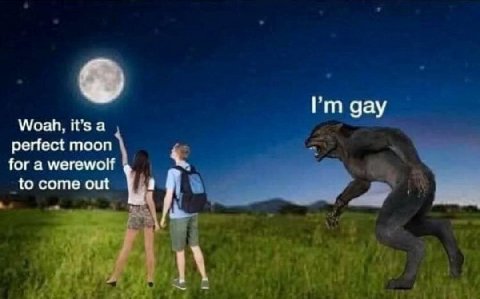 дау Woah, it’s а perfect moon for a werewolf to come out