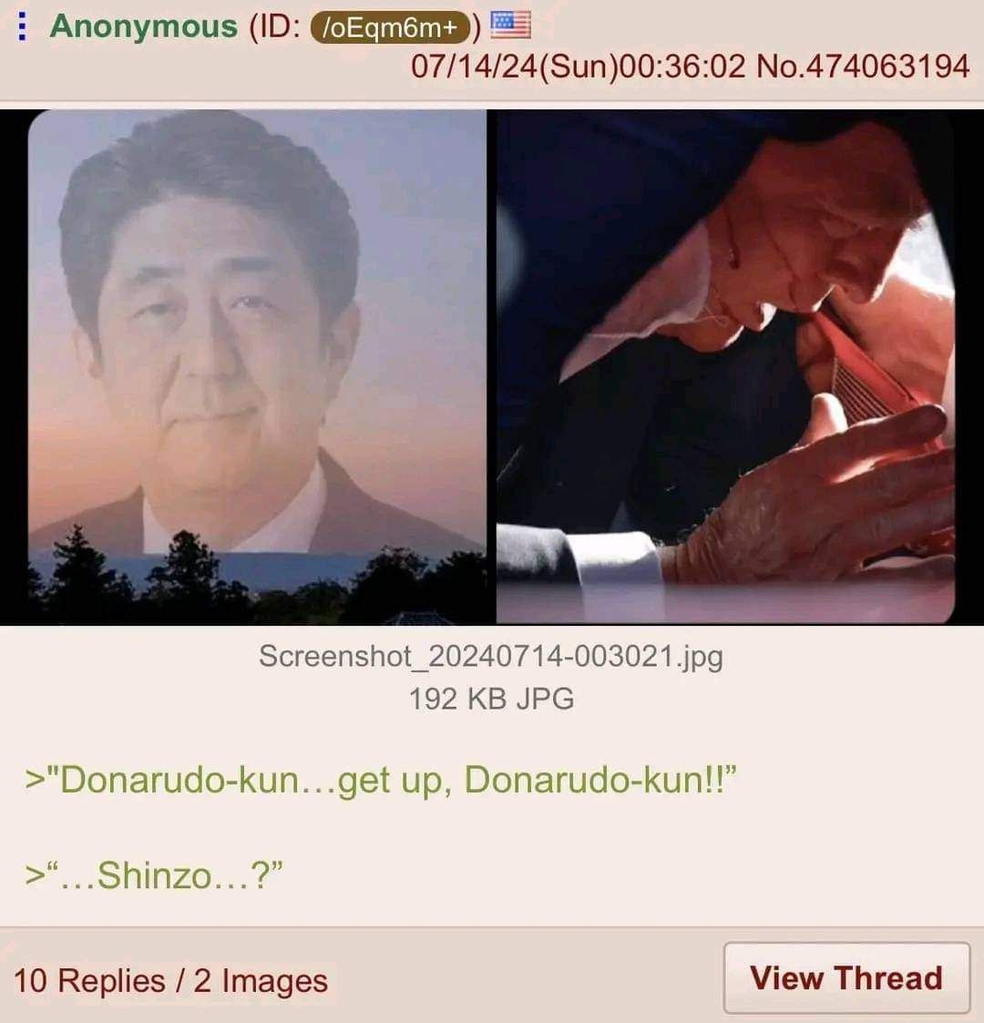 Anonymous 07/14/24(Sun)00:36:02 No.474063194 a Screenshot_20240714-003021 jpg 192 JPG >"Donarudo-kun...get up, Donarudo-kun!!” 10 Replies 2 Images View Thread