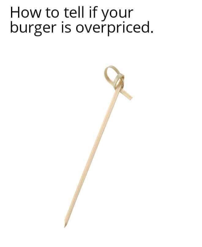How to tell if your burger is overpriced.