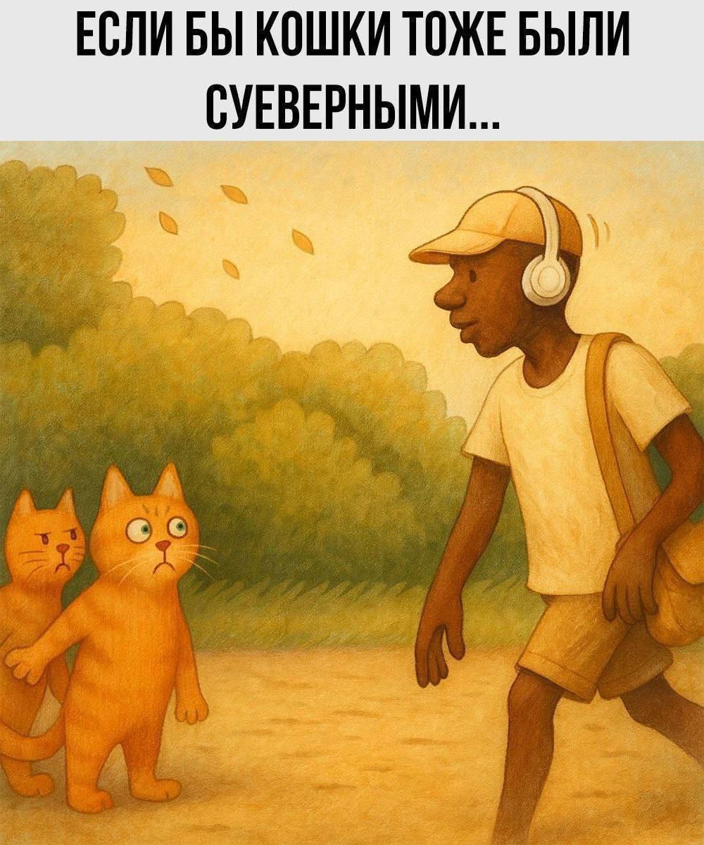 ЕСЛИ БЫ КОШКИ ТОЖЕ БЫЛИ СУЕВЕРНЫМИ... We