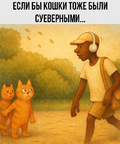 ЕСЛИ БЫ КОШКИ ТОЖЕ БЫЛИ СУЕВЕРНЫМИ... We