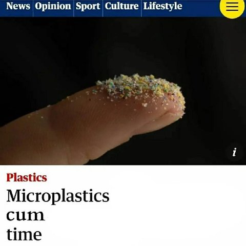 News Opinion Sport Culture Lifestyle i Plastics Microplastics cum time