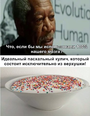 Что, если бы мы использовали 100% нашего мозга? Идеальный пасхальный кулич, который состоит исключительно из верхушки!