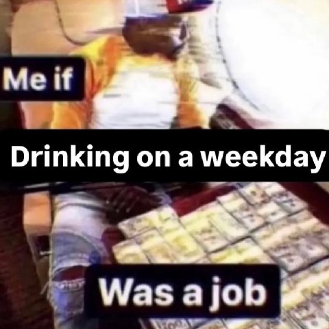 Мен a Drinking on a weekday a Was